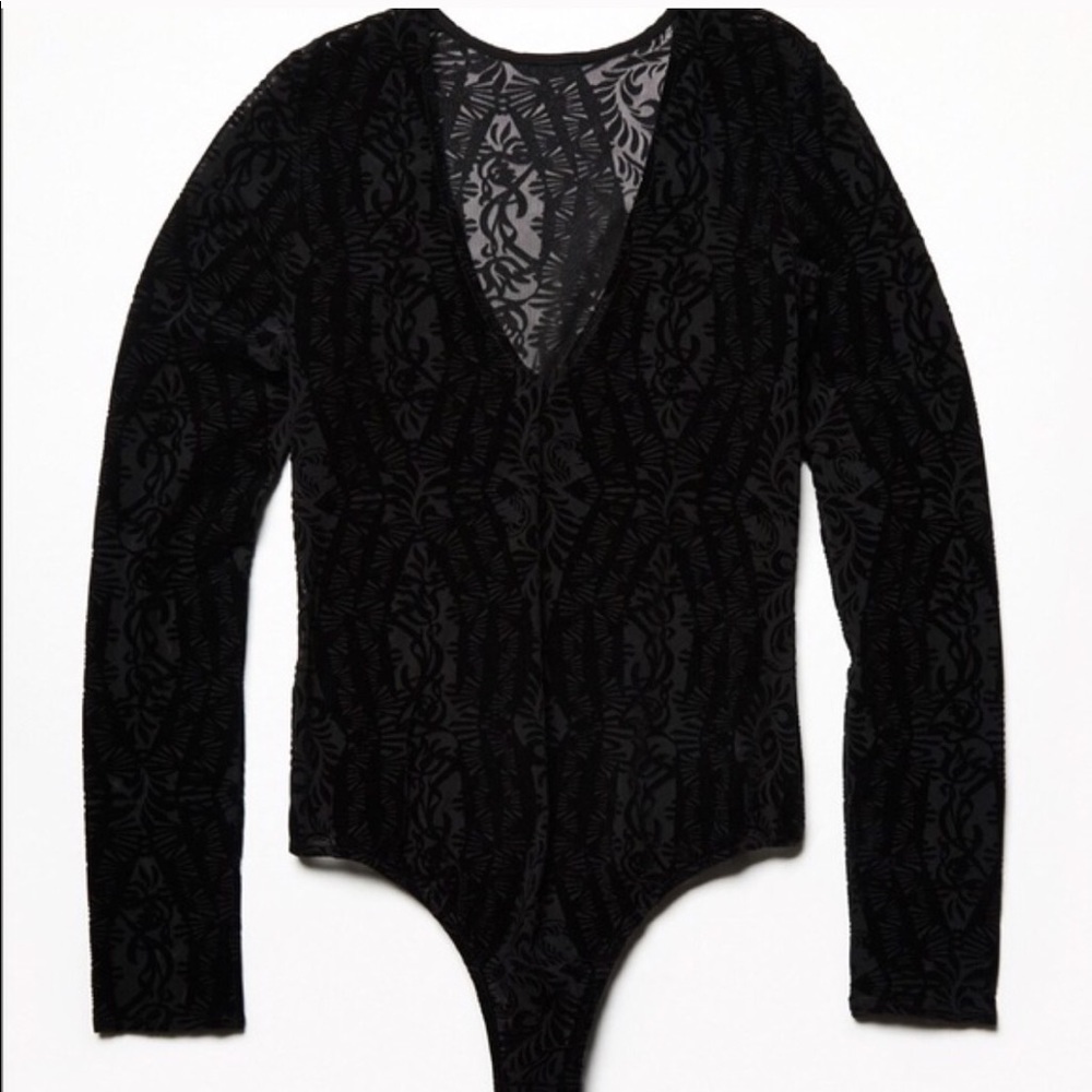 FREE PEOPLE VELVET BODYSUIT